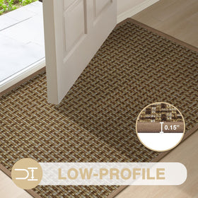 LEKEEPGO non-slip rubber backing keeps mat in place during busy days