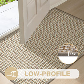LEKEEPGO washable floor mat is easy to shake, vacuum, or machine wash