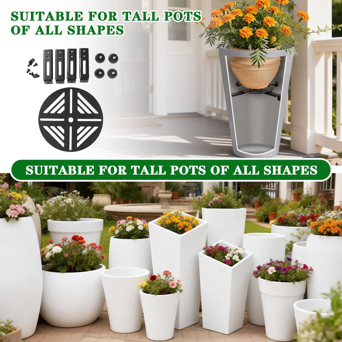 LEMEWEL riser on tapered pot demonstrating versatility