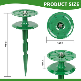 LEMEWEL green stake blends with lawn and flower beds