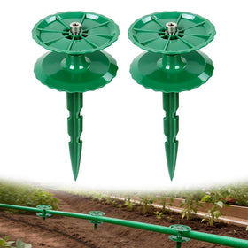 LEMewell 2-pack ten-inch garden hose guide stakes keeping hoses away from delicate plants.