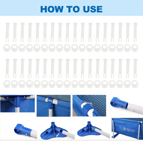 Lemfema 36pcs pool seals protect metal frame pools from leaks.