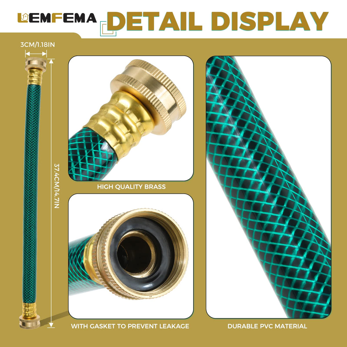 Lemfema brass bulkhead fittings close-up for secure, long-lasting barrel connections