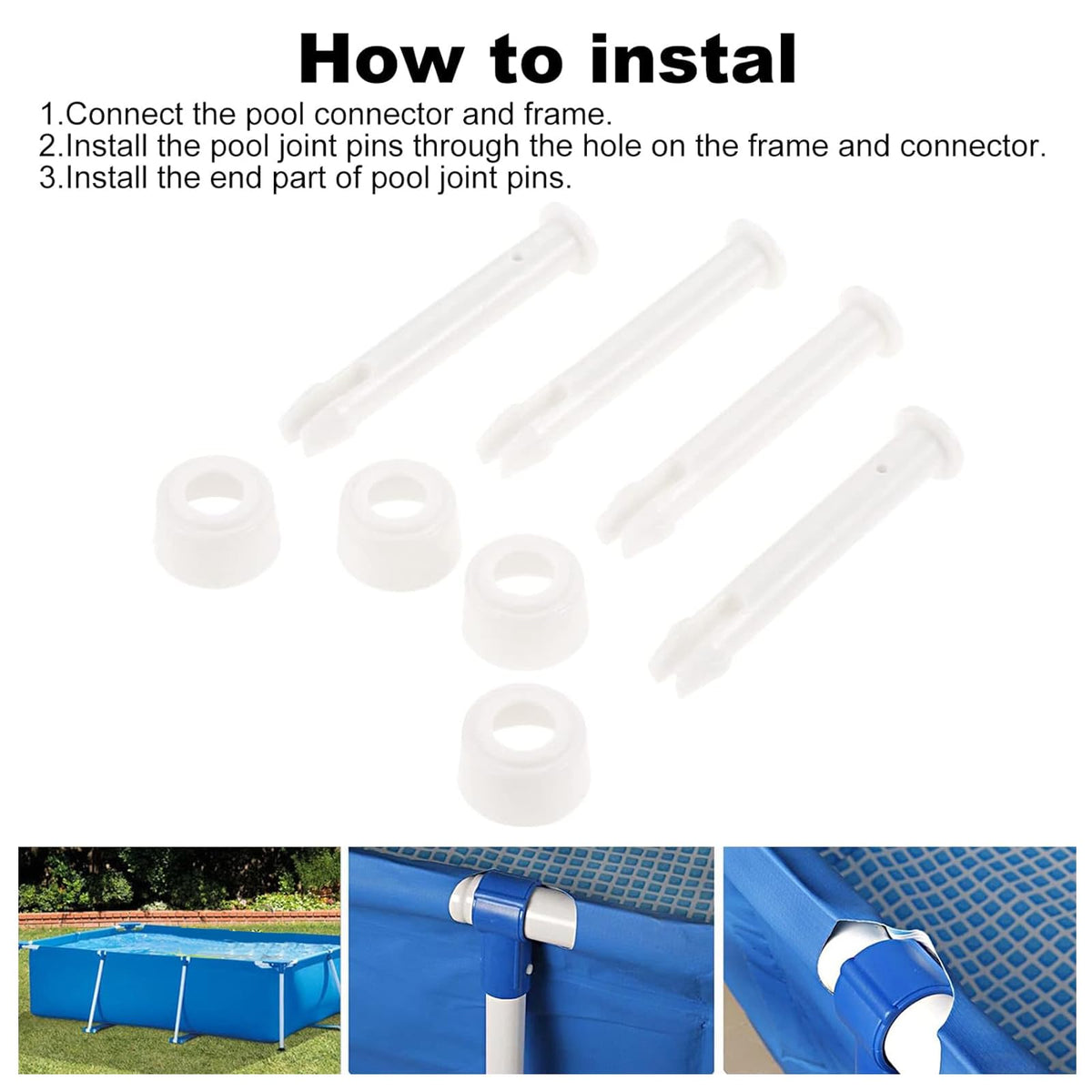 Lemfema easy-install pool pin kit simplifies pool maintenance.