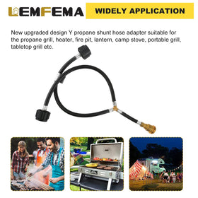 Lemfema outdoor propane hose increases grilling versatility.