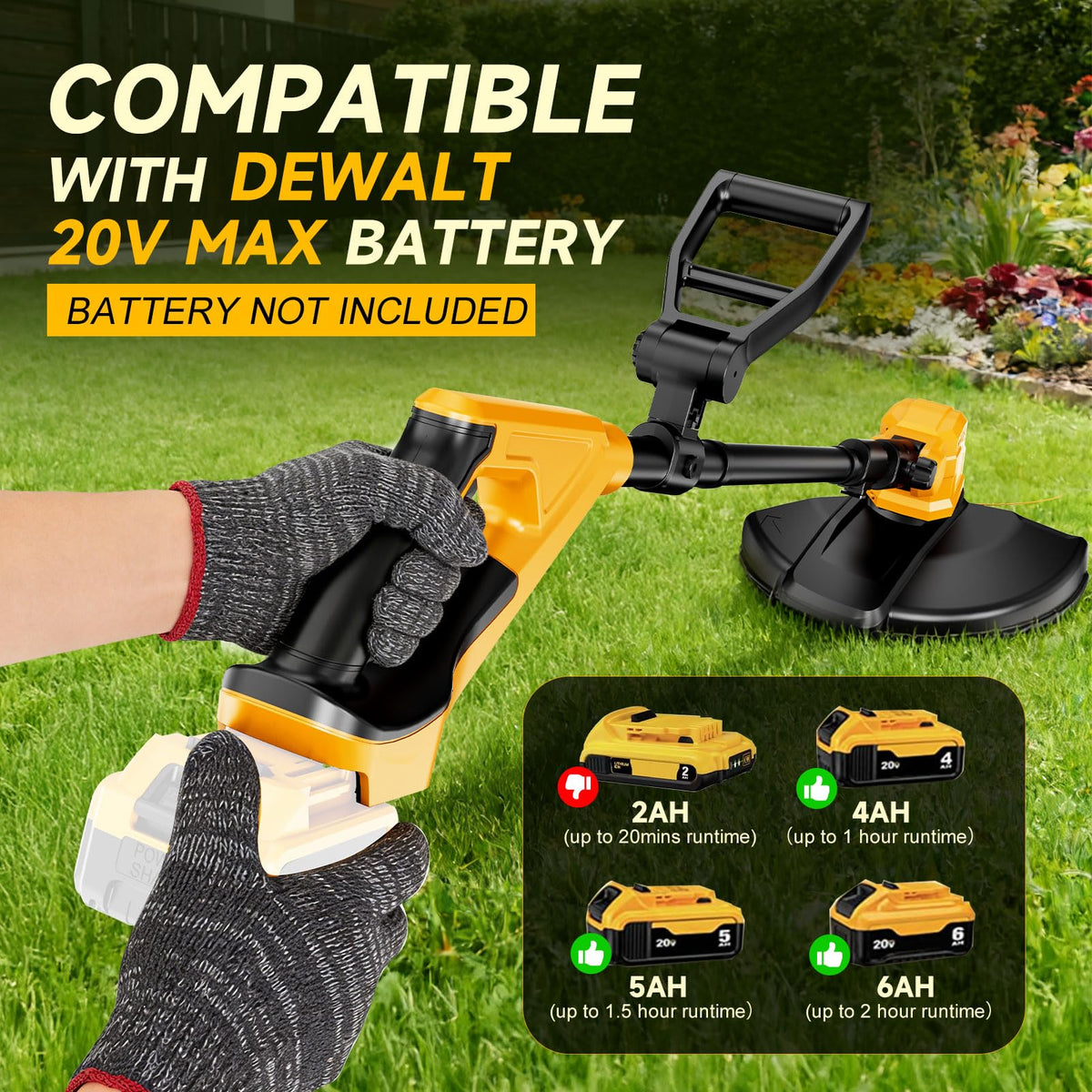 Lemolifys 3-in-1 weed wacker with wheel for versatile trimming and edging precision