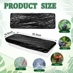 LemonRoad Earthbox mulch cover in waterproof material shields planters from rain and debris.