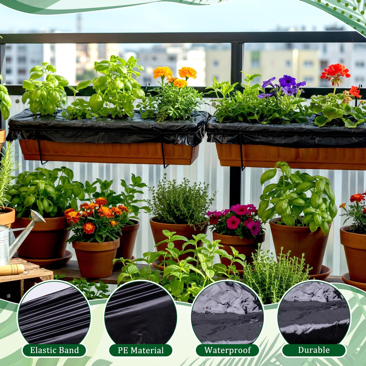 LemonRoad elastic-edge mulch cover secures easily for stable garden beds.