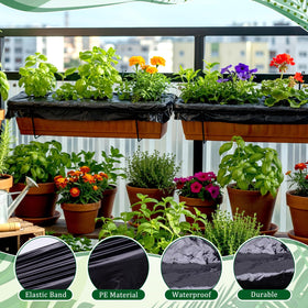 LemonRoad elastic-edge mulch cover secures easily for stable garden beds.