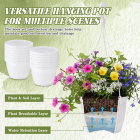 Bottom drainage holes promote soil aeration and healthy plant growth