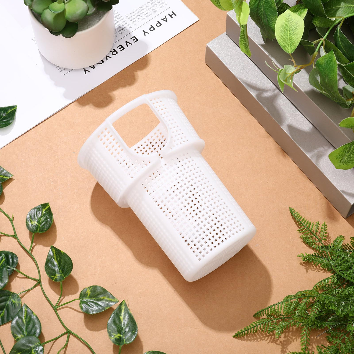 LemonRoad ready‑to‑use replacement pool pump basket in white