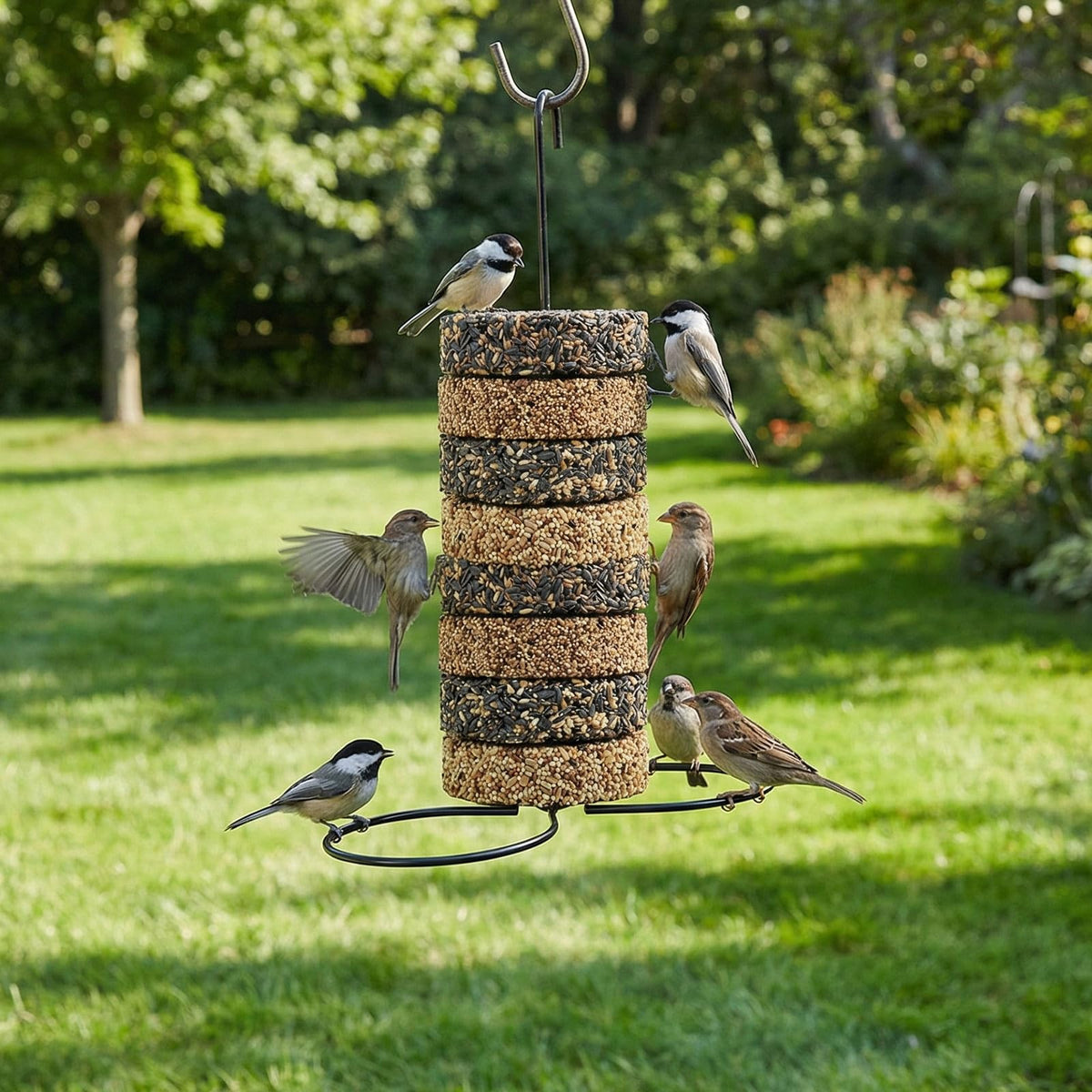 LemonRoad top hook hanging feature offers flexible placement on branches.