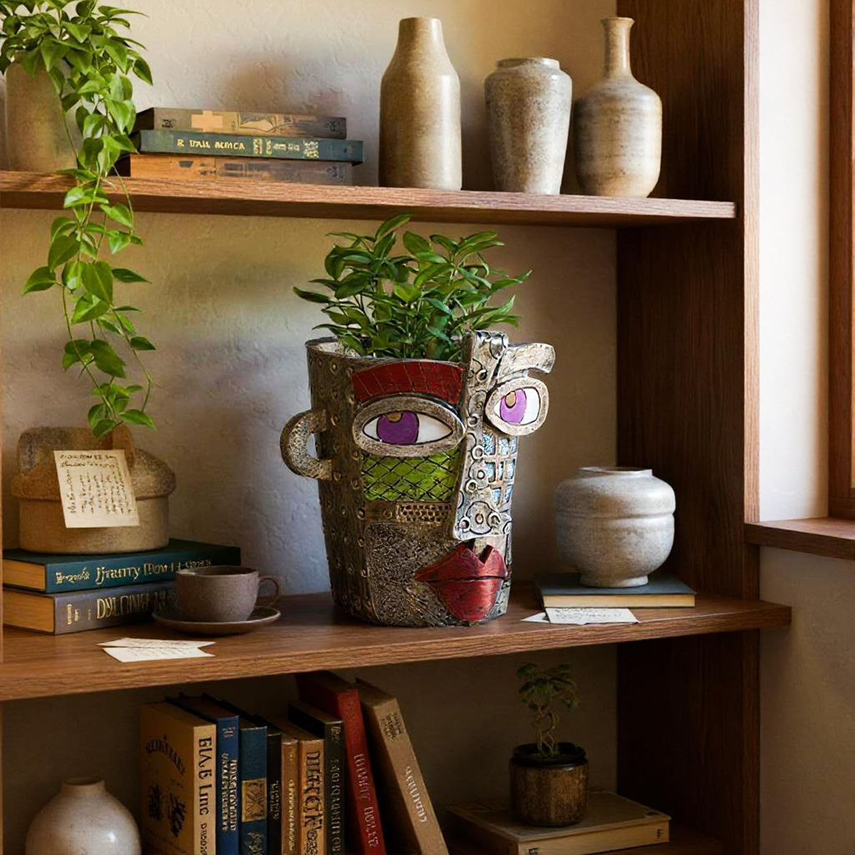 LemonRoad vibrant portrait planter; plants transform spaces