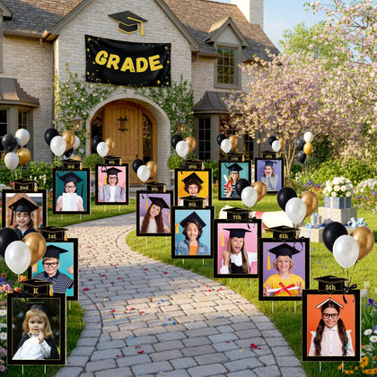 LemonSecret 2026 graduation yard sign with stakes enhances outdoor graduation decor.