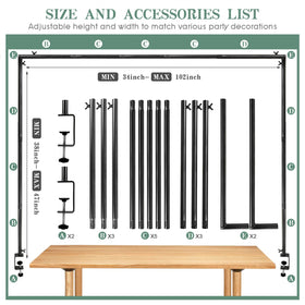 Lemosyu table-arch-stand assembled, stable support for elegant indoor or outdoor decorations