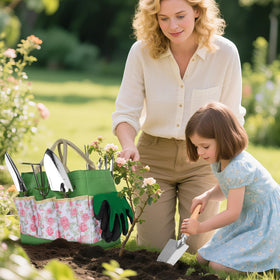 LeMotech floral tote bag keeps tools organized and portable