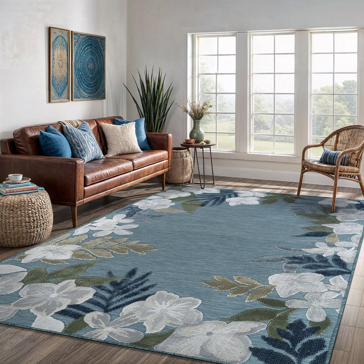 Lena Rug durable non-shedding construction for busy homes