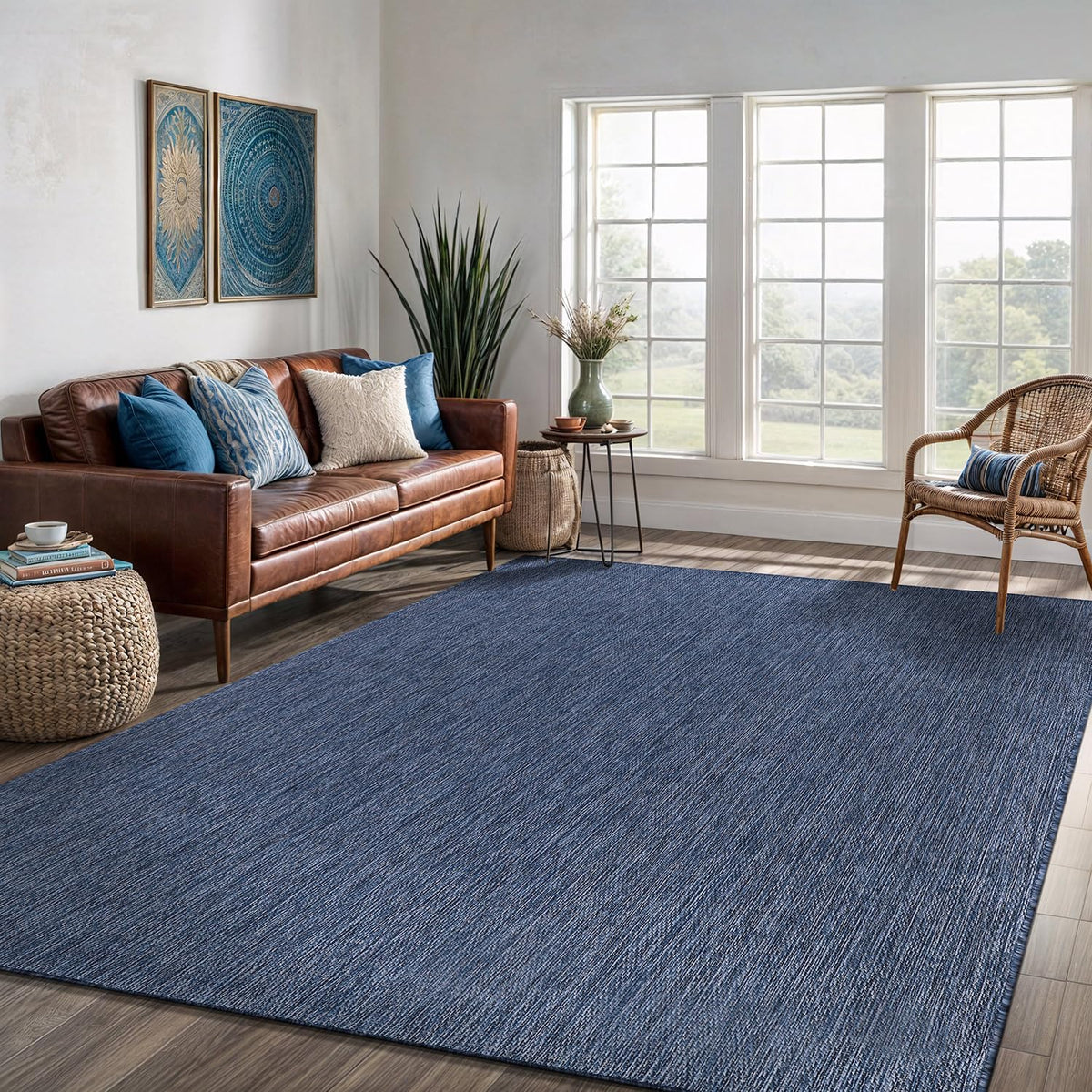 Lena Rug easy-care close-up showing durable polypropylene fibers.
