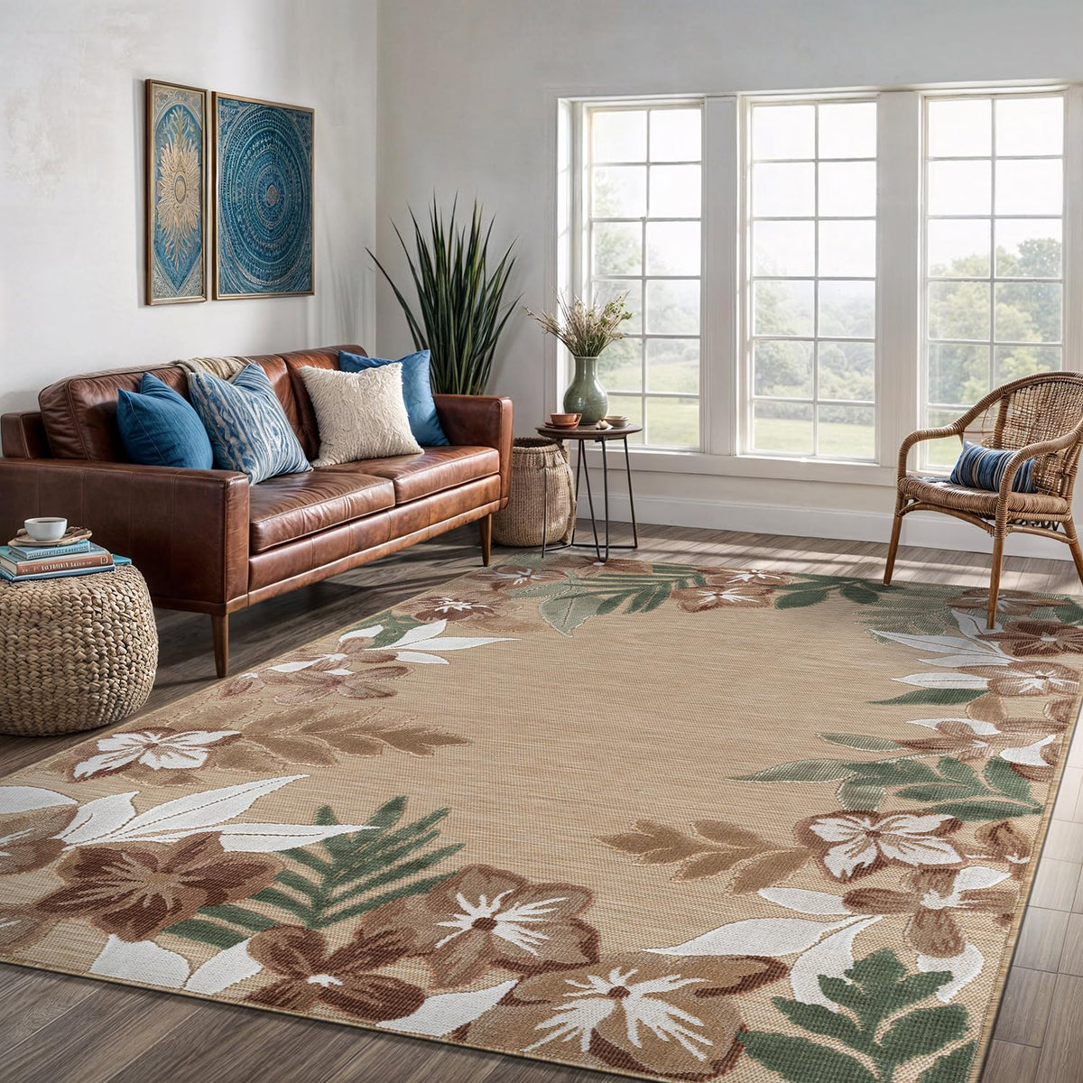 Lena Rug fast-drying design reduces downtime between indoor and outdoor use