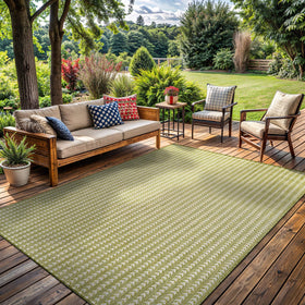 Lena Rug non shedding flat weave rug fits under furniture.
