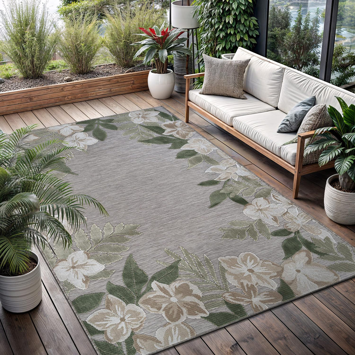 Lena Rug non shedding low-pile design fits under furniture.