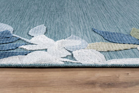 Lena Rug patio deck outdoor-use scene highlighting durable weave