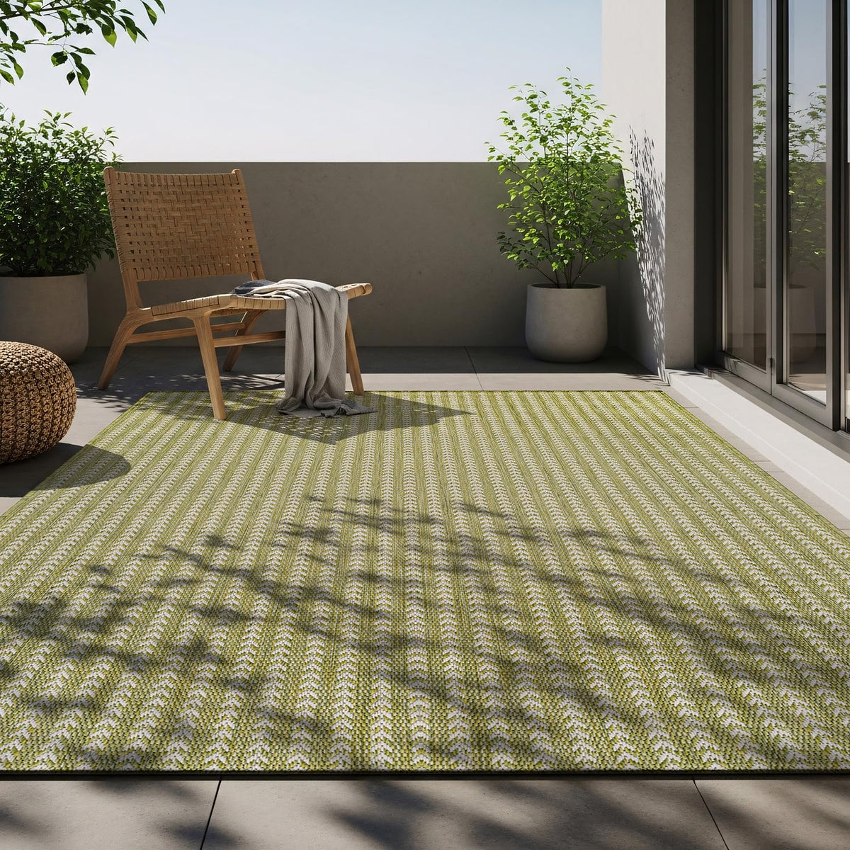 Lena Rug patio deck porch rug designed for busy outdoor spaces.