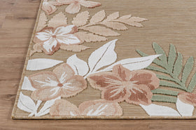 Lena Rug interior-exterior suitability helps unify patio, porch, living room, and bedroom