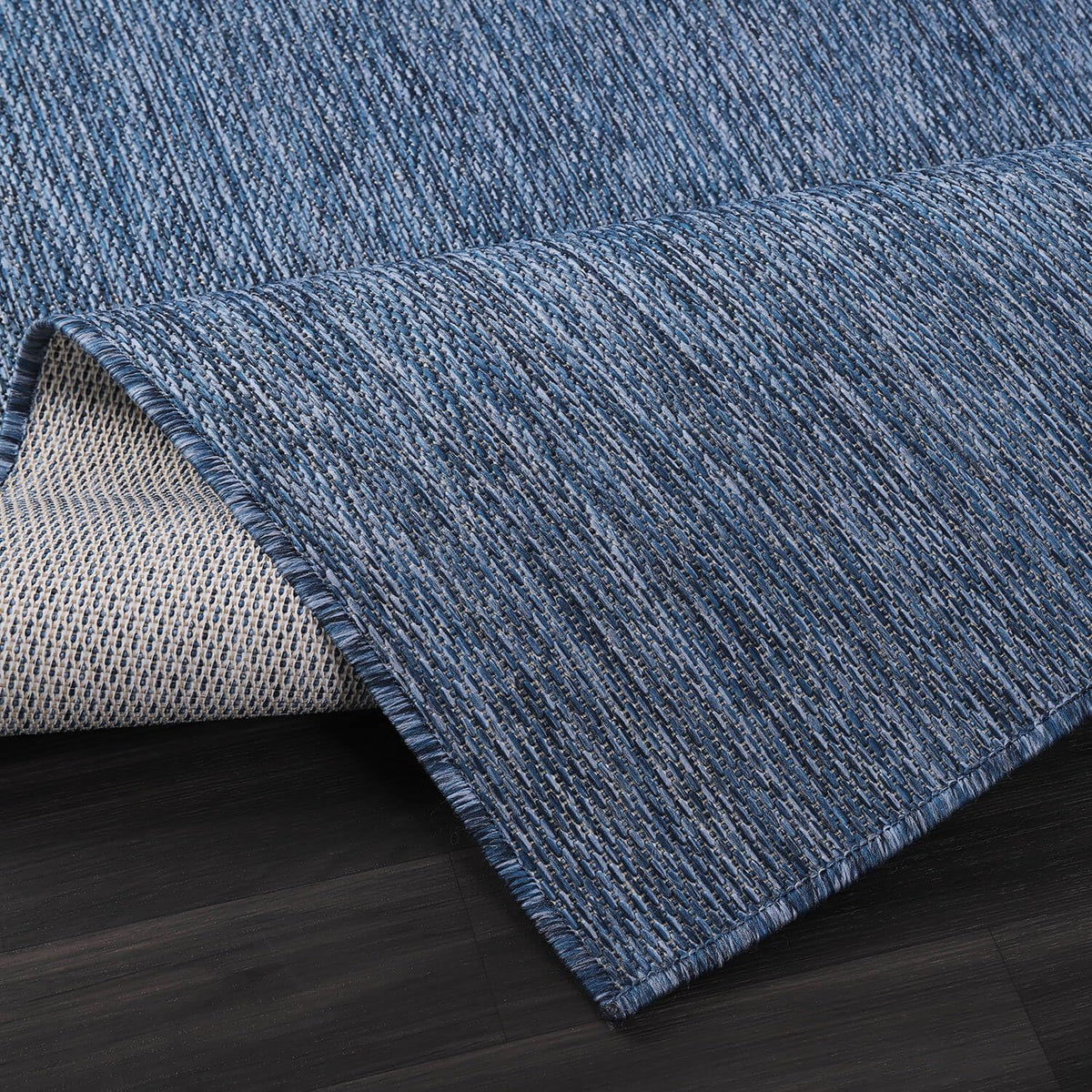 Lena Rug Azure Blue indoor living room rug adds contemporary style with washable convenience