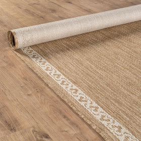 Lena Rug 8x10 durable low-pile design stays flat under furniture.