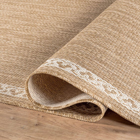 Lena Rug 8x10 natural color option blends with varied decor.
