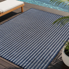 Lena Rug washables outdoor rug 9x12 navy for versatile indoor and patio use.