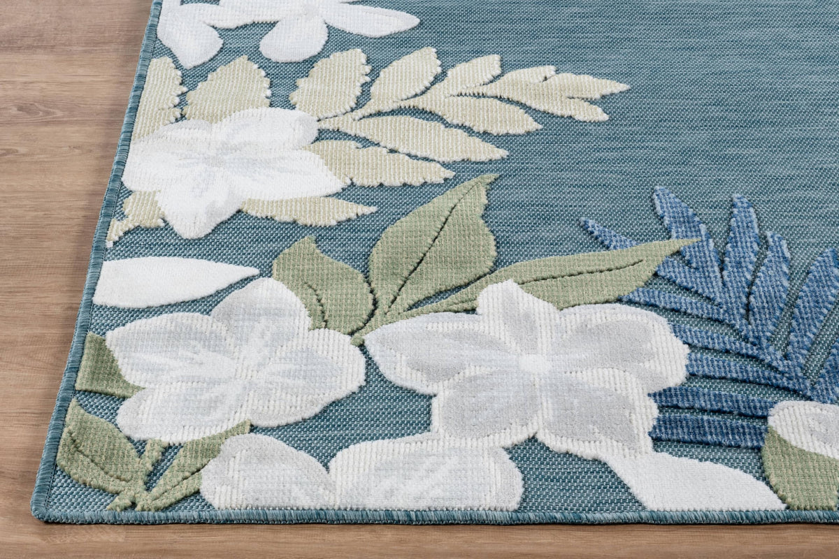 Lena Rug waterproof and UV-resistant polypropylene material withstands weather