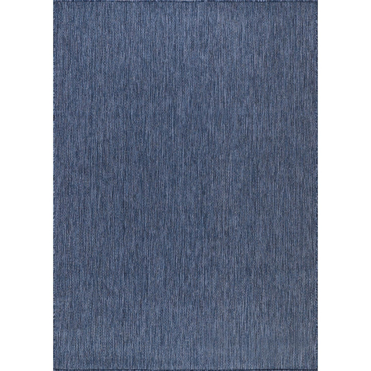 Lena Rug weather-resistant outdoor rug in azure blue for patios and decks.