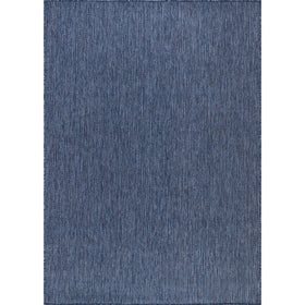 Lena Rug weather-resistant outdoor rug in azure blue for patios and decks.