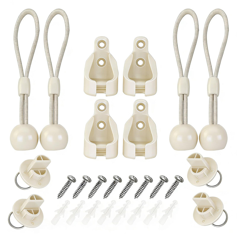 Lenareli Coolaroo bungee kit for roller shade reduces wind drift and simplifies replacement
