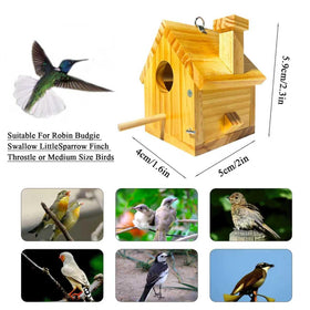 LENEDI birdhouse with pole stand for safe perching and easy installation