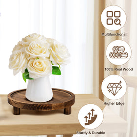 Lengba display riser holds succulents and jewelry with grooved edge security.