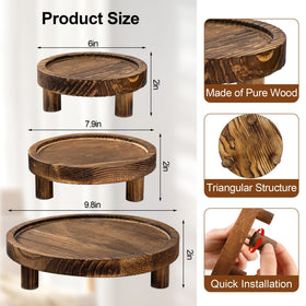 Lengba 8-inch round riser increases visibility for candles and keepsakes.