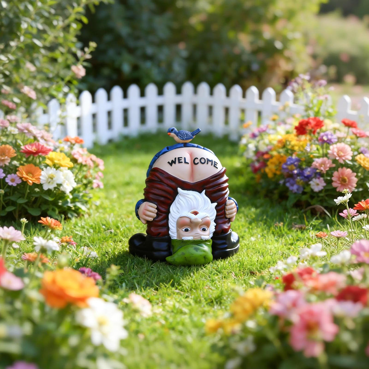 LENHINOR dwarf statue 7 inch size fits compact garden corners.
