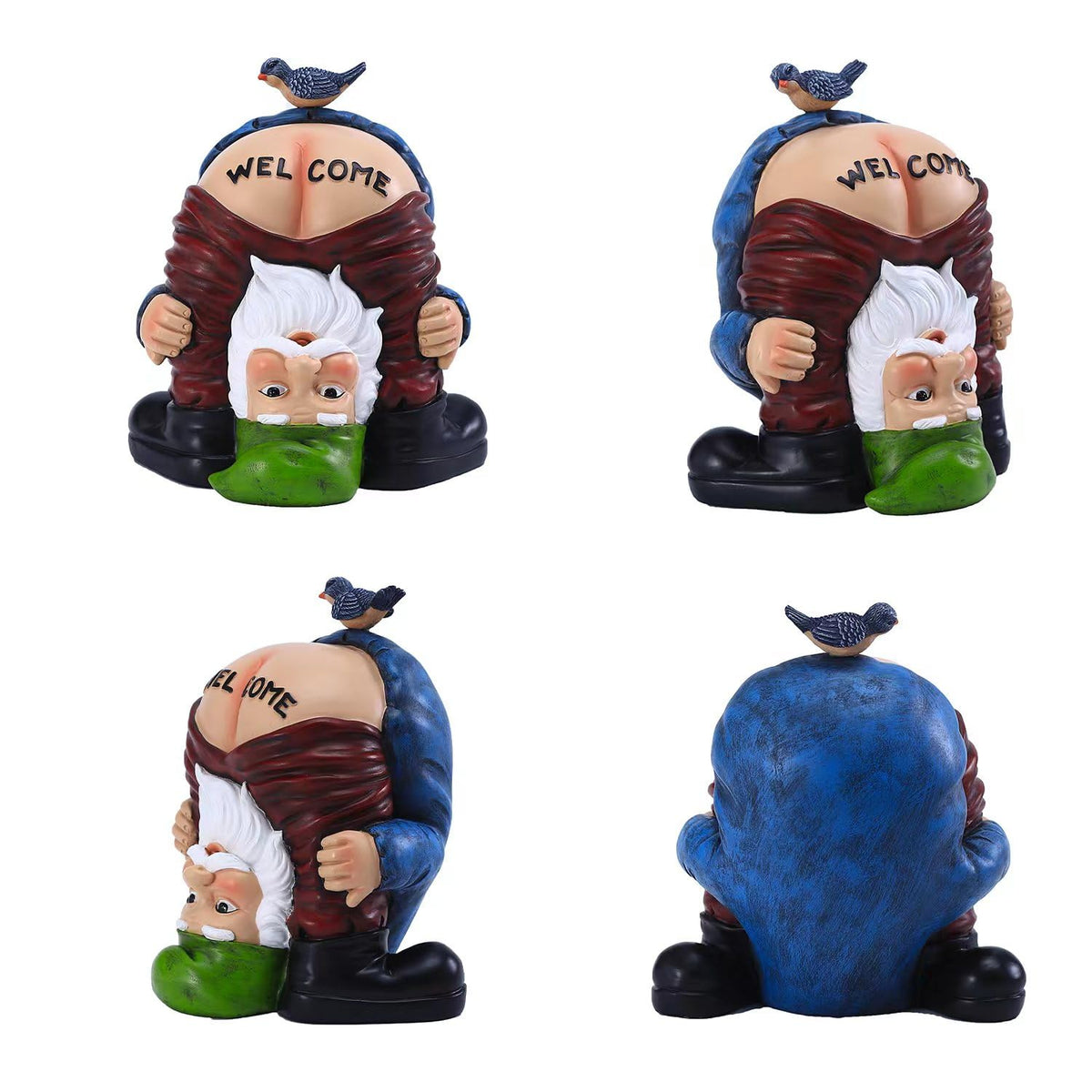 LENHINOR outdoor gnome welcome figurine invites guests to your porch.