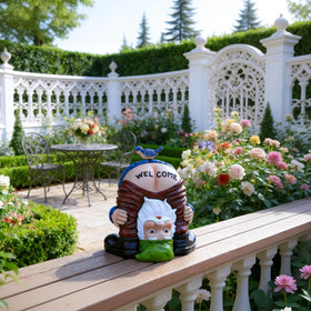 LENHINOR smiling gnome detail brightens outdoor spaces day and night.
