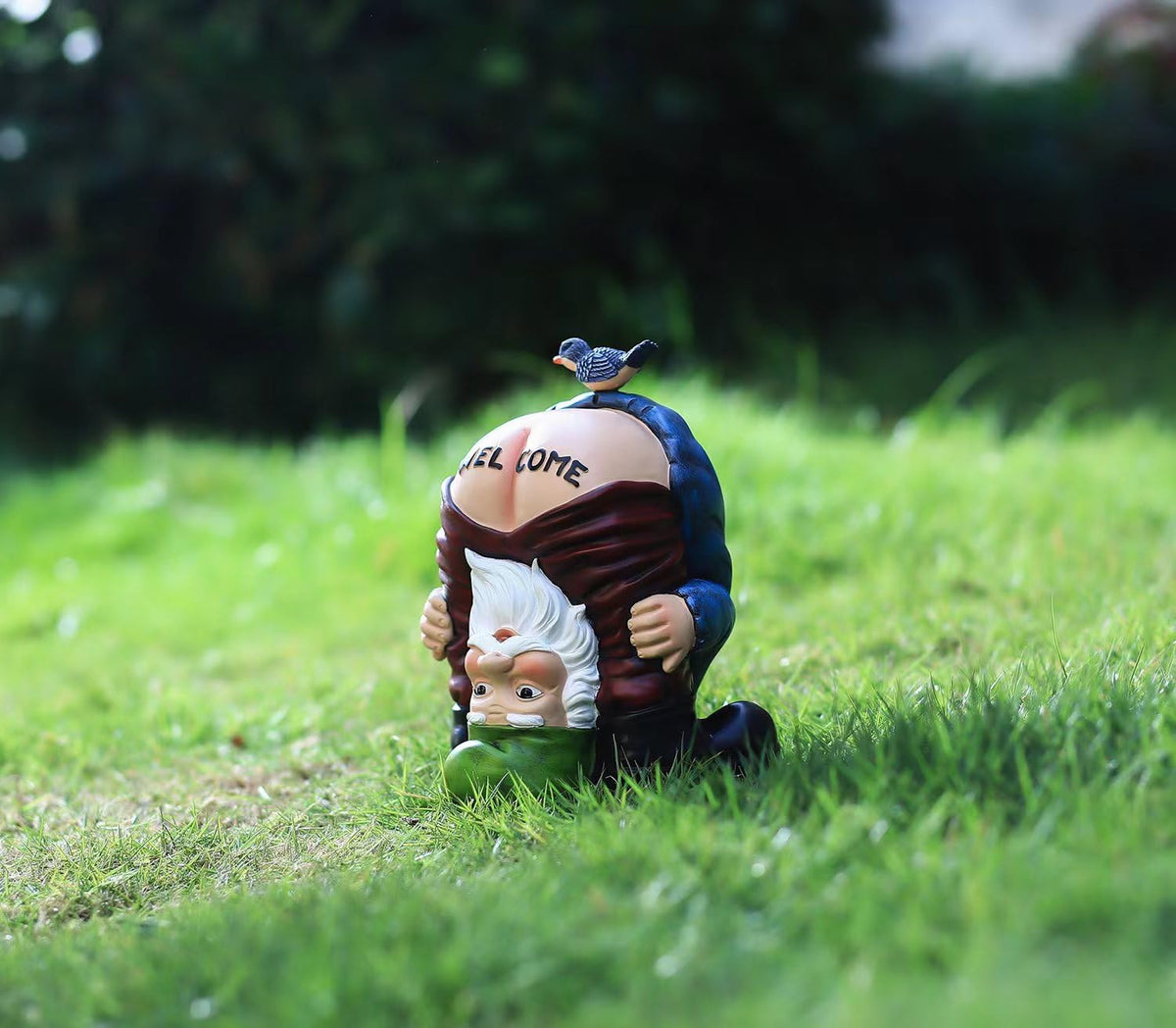 LENHINOR yard-art gnome stand keeps the statue securely displayed.