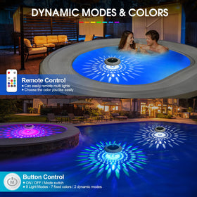 LENONE floating pool light with remote control simplifies color choice