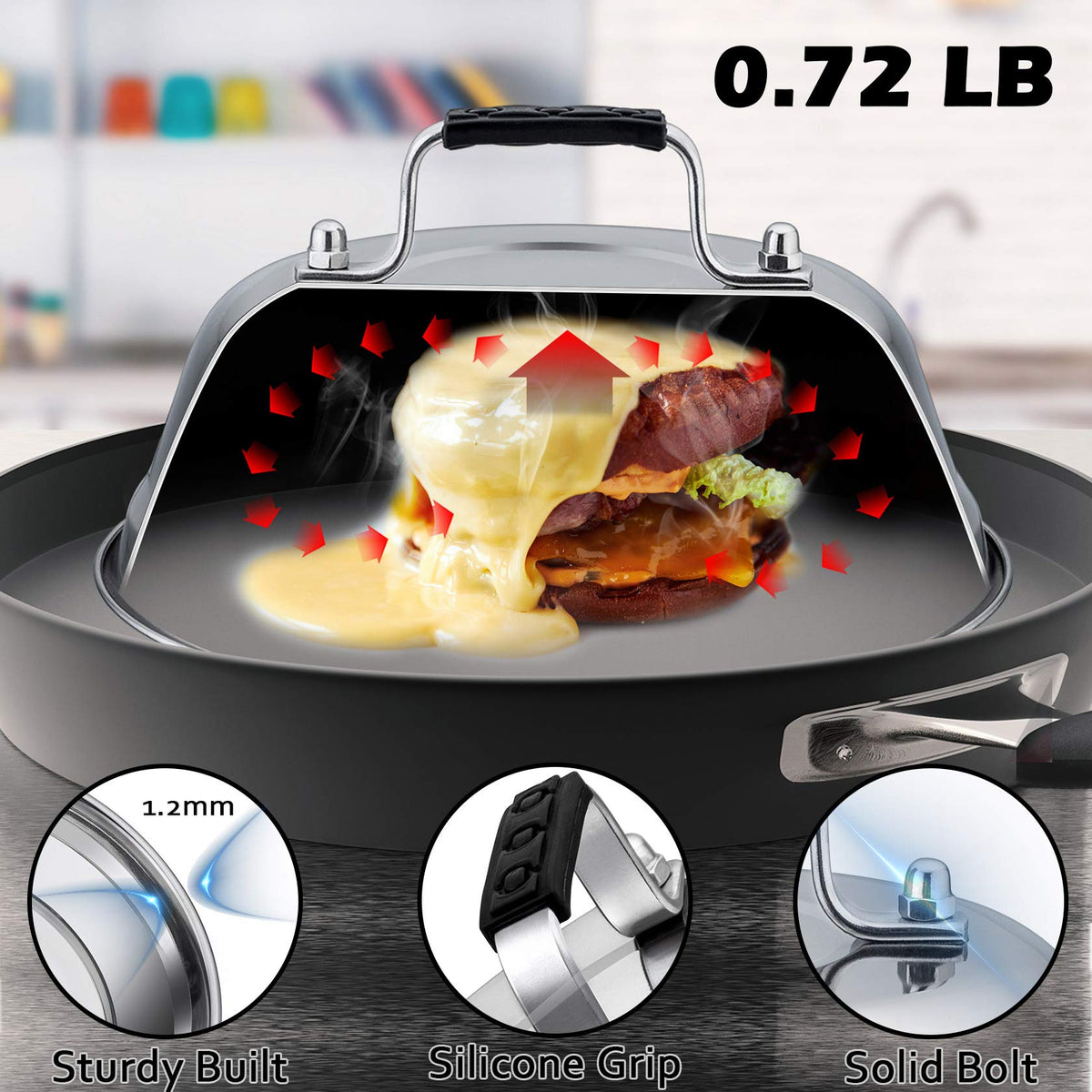 Leonyo heavy-duty stainless steel dome resists bending.