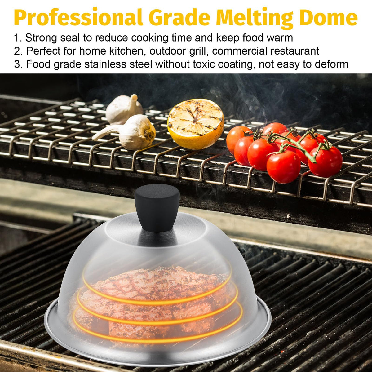 Leonyo stackable grill dome set lets you cook multiple items at once.
