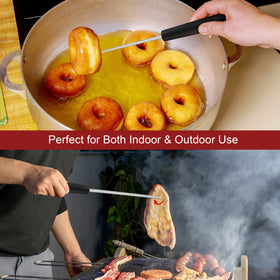 Leonyo stainless steel shaft meat flipper ensures durable heavy-food handling.