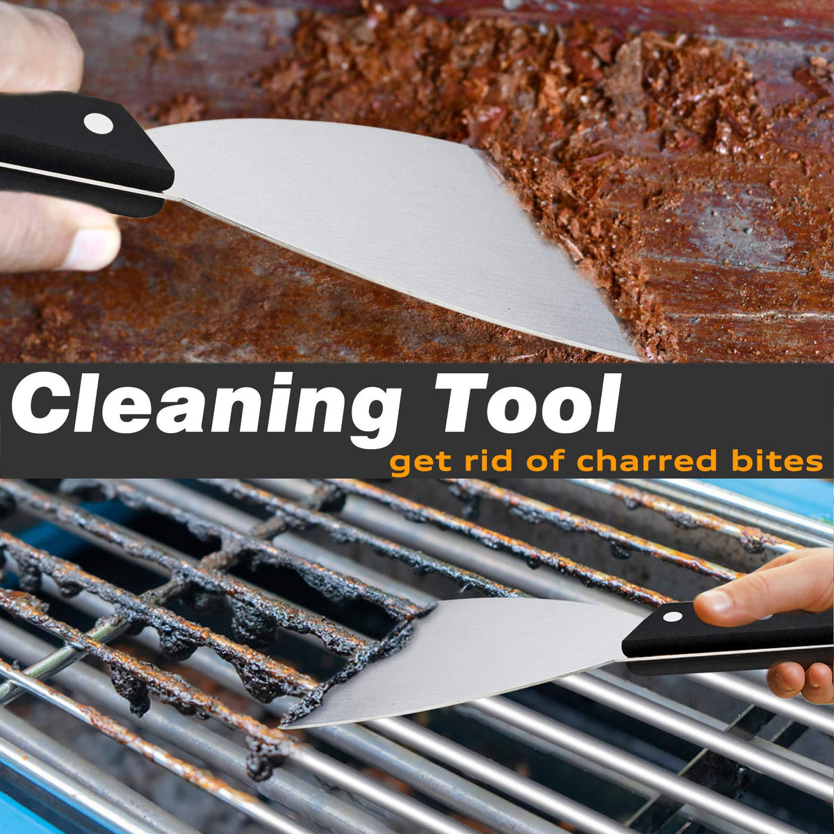 Leonyo teppanyaki cleaning tool simplifies debris removal