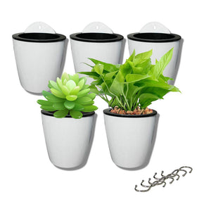 Leoyoubei Lazy Flower Pots hanging system demonstrates compact self watering setup for indoors.