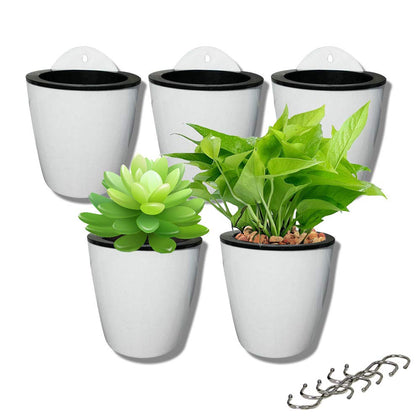 Leoyoubei Lazy Flower Pots hanging system demonstrates compact self watering setup for indoors.